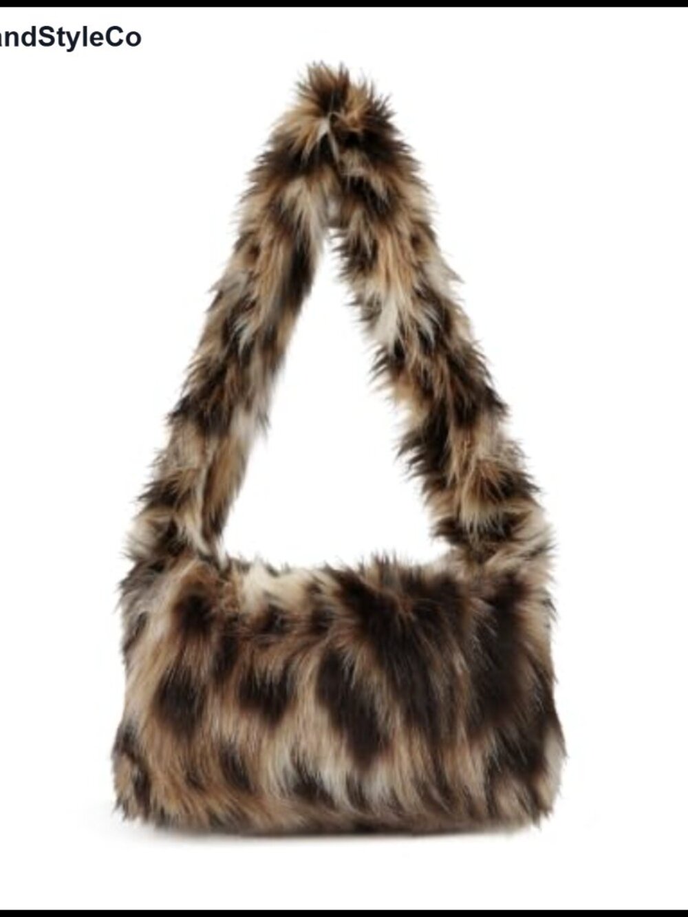 Faux Fur Shoulder Bag Fuzzy Y2K Plush Baguette Purse